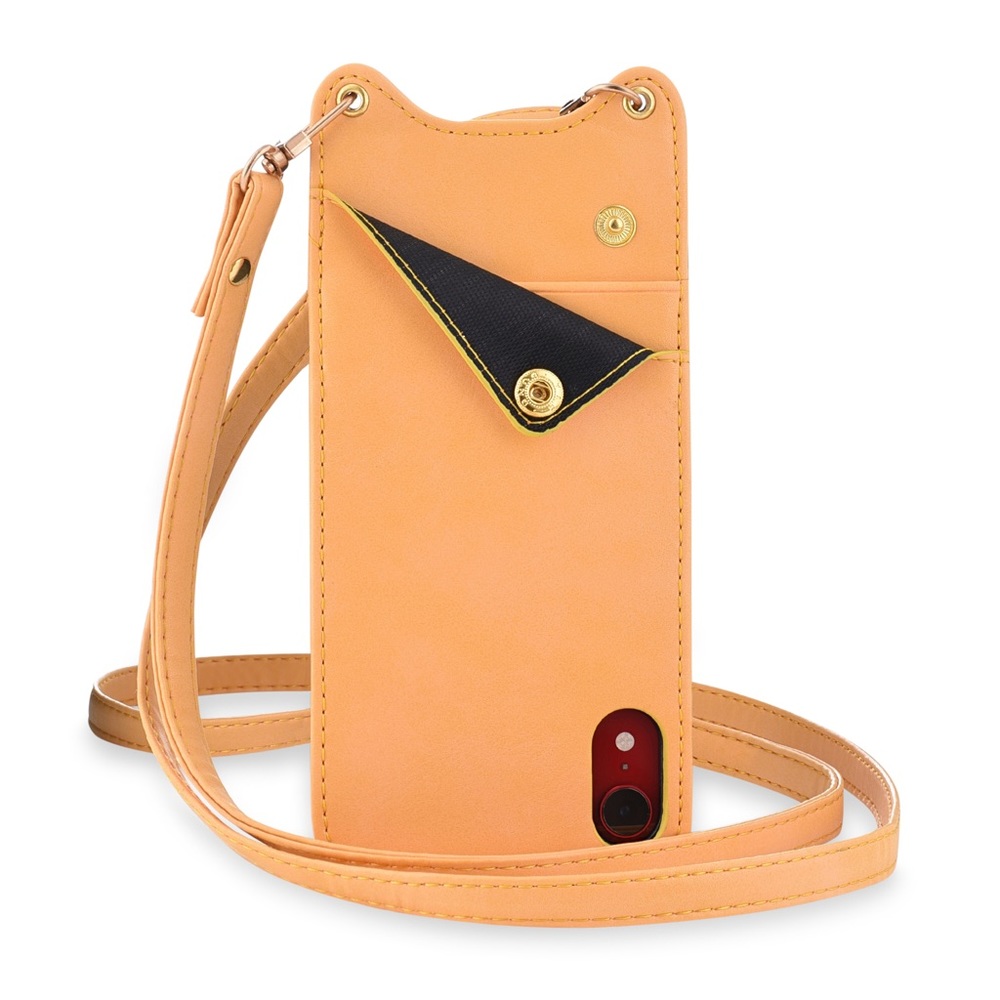 CUSTOM Yellow Vegan Leather Wallet iPhone Case